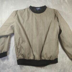 VTG‎ La Mode Active Sportswear Pullover Jacket Houndstooth Golf Mens Large